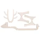 Suport vin cu forma de ren, 2401E17364, Everestus, Lemn, Natur