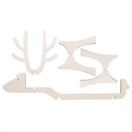   Suport vin cu forma de ren, 2401E17364, Everestus, Lemn, Natur