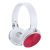 Bluetooth headphones, 175×205×90 mm, Everestus, 20FEB6365, Plastic, Rosu, Alb
