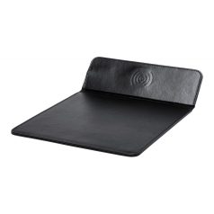   Wireless charger mouse pad, 300×210 mm, Everestus, 20FEB13368, Piele ecologica, Negru