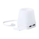 Suport pixuri cu hub usb, 70×80×70 mm, Everestus, 20FEB3426, Plastic, Alb