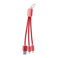   Usb charger cable, 170 mm, Everestus, 20FEB4653, Aluminiu, Rosu
