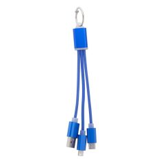   Usb charger cable, 170 mm, Everestus, 20FEB4652, Aluminiu, Albastru