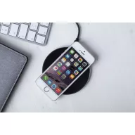   Wireless charger, ø100×7 mm, Everestus, 20FEB11165, Plastic, Negru