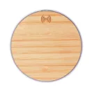 Wireless charger, ø100×7 mm, Everestus, 20FEB11182, Bambus, Natur
