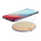 Wireless charger, ø100×7 mm, Everestus, 20FEB11182, Bambus, Natur