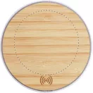 Wireless charger, ø100×7 mm, Everestus, 20FEB11182, Bambus, Natur