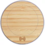   Wireless charger, ø100×7 mm, Everestus, 20FEB11182, Bambus, Natur