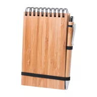   Agenda A6 cu spirala si pix, 100×150×16 mm, Everestus, 20FEB10351, Bambus, Natur