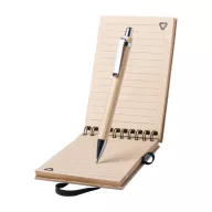   Agenda A6 cu spirala si pix, 100×150×16 mm, Everestus, 20FEB10351, Bambus, Natur