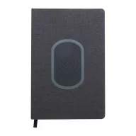   Agenda A5 cu incarcator wireless, 145×215×18 mm, Everestus, 20FEB10213, 300D Poliester, Negru