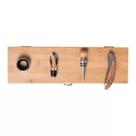   Set 4 accesorii vin in cutie, 360×118×110 mm, Everestus, 20FEB17199, Bambus, Natur