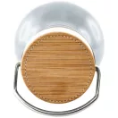 Sticla sport, 800 ml, ø72×242 mm, Everestus, 20FEB8489, Otel inoxidabil, Bambus, Alb