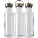 Sticla sport, 800 ml, ø72×242 mm, Everestus, 20FEB8489, Otel inoxidabil, Bambus, Alb