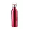 Sticla sport, 800 ml, ø72×242 mm, Everestus, 20FEB8488, Otel inoxidabil, Bambus, Rosu