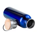 Sticla sport, 800 ml, ø72×242 mm, Everestus, 20FEB8487, Otel inoxidabil, Bambus, Albastru