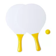   Tenis de plaja, 235×380×8 mm, Everestus, 20FEB3567, Lemn, Plastic, Galben, Alb