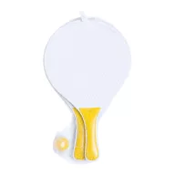   Tenis de plaja, 235×380×8 mm, Everestus, 20FEB3567, Lemn, Plastic, Galben, Alb
