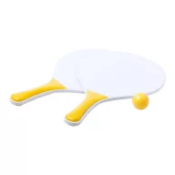   Tenis de plaja, 235×380×8 mm, Everestus, 20FEB3567, Lemn, Plastic, Galben, Alb