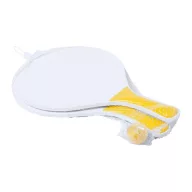   Tenis de plaja, 235×380×8 mm, Everestus, 20FEB3567, Lemn, Plastic, Galben, Alb