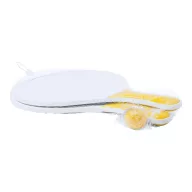   Tenis de plaja, 235×380×8 mm, Everestus, 20FEB3567, Lemn, Plastic, Galben, Alb