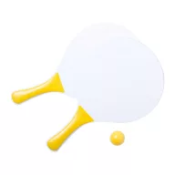   Tenis de plaja, 235×380×8 mm, Everestus, 20FEB3567, Lemn, Plastic, Galben, Alb