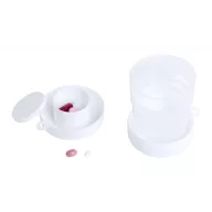   Cana pliabila cu compartiment pentru medicamente, 220 ml, ø68×106 mm, Everestus, 20FEB9373, Plastic, Metal, Alb