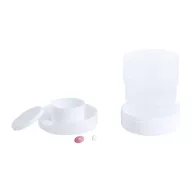   Cana pliabila cu compartiment pentru medicamente, 220 ml, ø68×106 mm, Everestus, 20FEB9373, Plastic, Metal, Alb