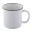 Cana vintage, 300 ml, ø86×85 mm, Everestus, 20FEB4874, Ceramica, Negru, Alb