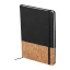 Agenda A5, velina, 147×210×15 mm, Everestus, 20FEB10088, Pluta, Piele ecologica, Negru, Natur