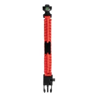   Survival bracelet, 255×34×11 mm, Everestus, 20FEB7509, Nylon paracord, Rosu, Negru
