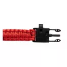 Survival bracelet, 255×34×11 mm, Everestus, 20FEB7509, Nylon paracord, Rosu, Negru
