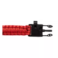   Survival bracelet, 255×34×11 mm, Everestus, 20FEB7509, Nylon paracord, Rosu, Negru