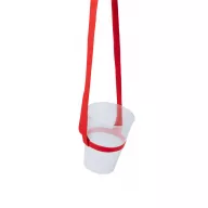   Drink holder lanyard, 60×450 mm, Everestus, 20FEB7480, Poliester, Silicon, Rosu