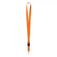   Lanyard, 20×550 mm, Everestus, 20FEB3321, Poliester, Metal, Portocaliu, Argintiu