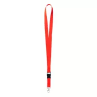   Lanyard, 20×550 mm, Everestus, 20FEB3322, Poliester, Metal, Rosu, Argintiu