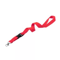  Lanyard, 20×550 mm, Everestus, 20FEB3322, Poliester, Metal, Rosu, Argintiu