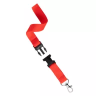   Lanyard, 20×550 mm, Everestus, 20FEB3322, Poliester, Metal, Rosu, Argintiu