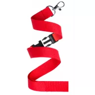   Lanyard, 20×550 mm, Everestus, 20FEB3322, Poliester, Metal, Rosu, Argintiu