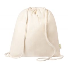   Saculet cu snur tip rucsac, 380×420 mm, Everestus, 20FEB5818, Bumbac, Bej