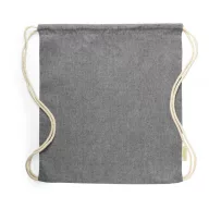 Saculet cu snur, Everestus, 20IUN0306, Negru, Bumbac