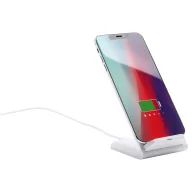   Incarcator wireless cu suport telefon, Everestus, 20IUN0994, Alb, Plastic