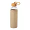 Sticla de apa, sport, 500 ml, Everestus, 20IUN0673, Natur, Sticla, Bambus, Poliester