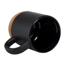Cana 420 ml, Everestus, 20IUN0216, Negru, Natur, Ceramica, Pluta