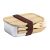 Caserola pranz, 600 ml, 164x56x115 mm, Everestus, 20SEP0116, Otel, Bambus, Natur