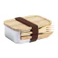 Caserola pranz, 600 ml, 164x56x115 mm, Everestus, 20SEP0116, Otel, Bambus, Natur