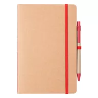   Agenda, 21MAR2092, 150x210x6 mm, 60 file, A5, Velina, Coperta cu elastic, Everestus, Hartie, Paie, Rosu, Natur