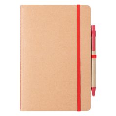   Agenda, 21MAR2092, 150x210x6 mm, 60 file, A5, Velina, Coperta cu elastic, Everestus, Hartie, Paie, Rosu, Natur