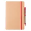 Agenda, 21MAR2092, 150x210x6 mm, 60 file, A5, Velina, Coperta cu elastic, Everestus, Hartie, Paie, Rosu, Natur