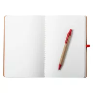   Agenda, 21MAR2092, 150x210x6 mm, 60 file, A5, Velina, Coperta cu elastic, Everestus, Hartie, Paie, Rosu, Natur